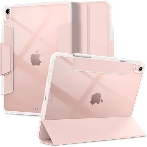 Vista 15 de Spigen Funda para iPad 10.2, iPad de 9ª/8ª/7ª generación (2021/2020/2019), Ultra Hybrid Pro con parte trasera transparente y soporte para lápices