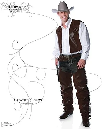Vista 4 de Underwraps Cowboy Chaps para hombre