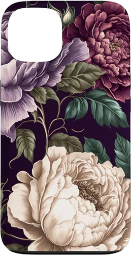 Vista 6 de Elegant Blush Pink & Purple Vintage Floral Rose & Peony Case for iPhone 17