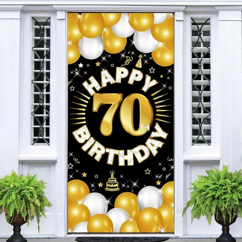 Vista 10 de Decoraciones de feliz cumpleaños número 16 para niños y niñas, pancarta de tela para cumpleaños de 16 años, suministros de fiesta de dieciséis años