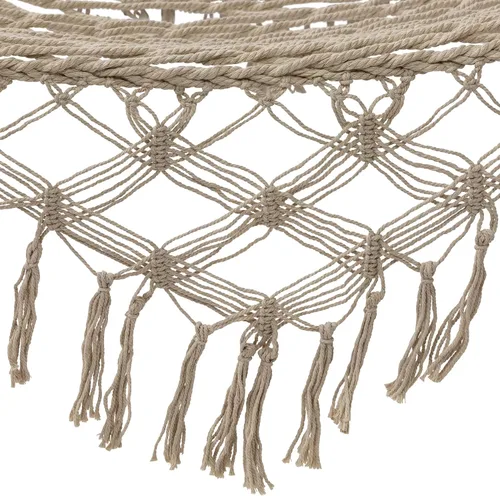 Vista 8 de Northlight Hamaca de cuerda de macramé de celosía blanca de 74" con barras de madera