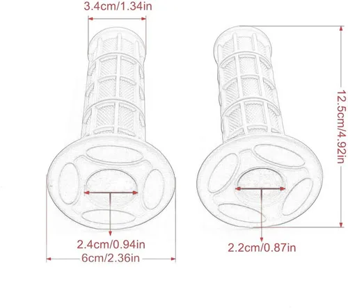 Vista 5 de BAIONE Empuñaduras de Manillar de Motocicleta Worldmotop, Empuñaduras Antideslizantes de Goma Suave, Empuñaduras de 7/8" 22mm 24mm de Reemplazo