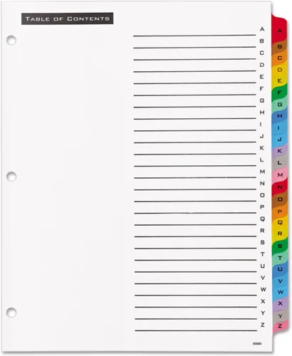 Vista 3 de Office Essentials 11677 Table 'n Tabs divisores, 26 pestañas, letra