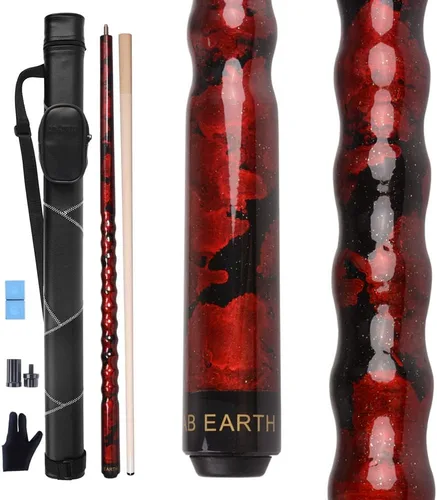 Vista 10 de Kit de palo de billar con punta de 13 mm y diseño ergonómico de 58 pulgadas, palo de arce canadiense con estuche duro 13mm Tip