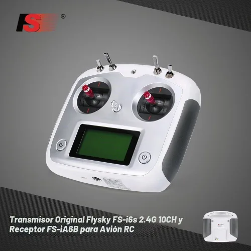 Vista 2 de Receptor para dron cuadricóptero RC Flysky FS-I6S 10 canales 2.4 G AFHDS 2 A RC transmisor de control con FS-iA6B