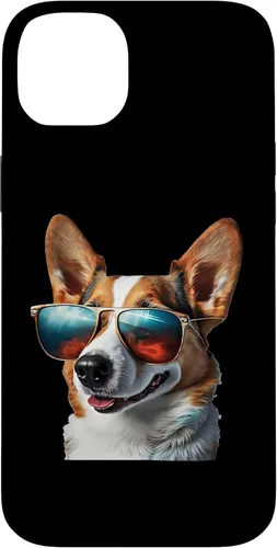 Vista 15 de iPhone 16 Pembroke Welsh Corgi with Sunglasses Case