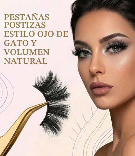 Vista 2 de DYSILK Pestañas postizas naturales de visón 6D, aspecto dramático, pestañas postizas esponjosas, extensión de maquillaje, pestañas largas hechas a