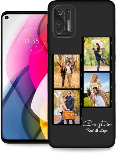 Vista 31 de Funda personalizada para Motorola Moto G Stylus 2020 con nombre de foto, texto y foto, GStylus personalizado -20 funda suave y fina (negro) de 6.4
