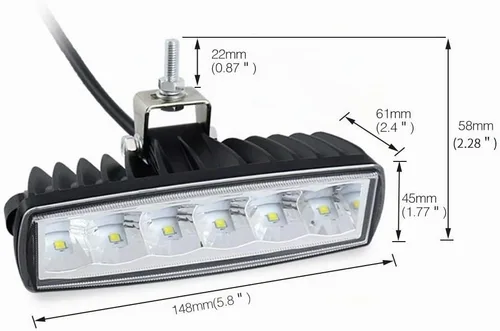 Vista 2 de STDYSUN Luces LED azules antiniebla de conducción para carretilla elevadora, luces de seguridad, 2 unidades, 30 W, 6 pulgadas, impermeables, luces