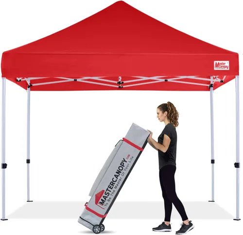 Vista 36 de MASTERCANOPY - Toldo plegable estilo tienda de campaña de 10 x 10 pies, de montura instantánea y para uso comercial, con una bolsa con ruedas