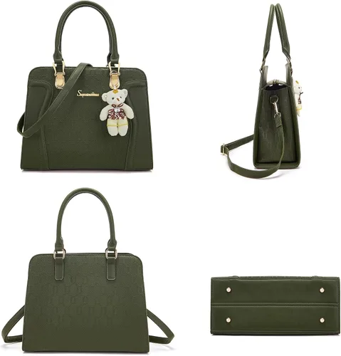Vista 48 de Bolsos de mano de moda para mujer, bolsa de hombro, asa superior, bolsa de mano, juego de 4 piezas