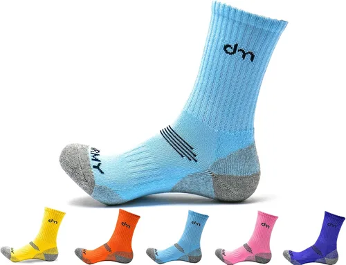 Vista 8 de DEARMY Calcetines deportivos de senderismo para mujereshombres, los mejores regaloscalcetines deportivos acolchados que absorben la humedad (5 pares)