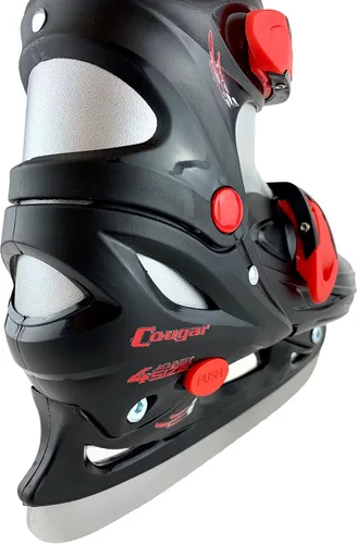 Vista 6 de American Athletic Cougar Softboot Boys Ice Skates - Adjustable Ice Hockey Skates with Removable Liner, Power Lock Buckles, Stainless Steel Blade