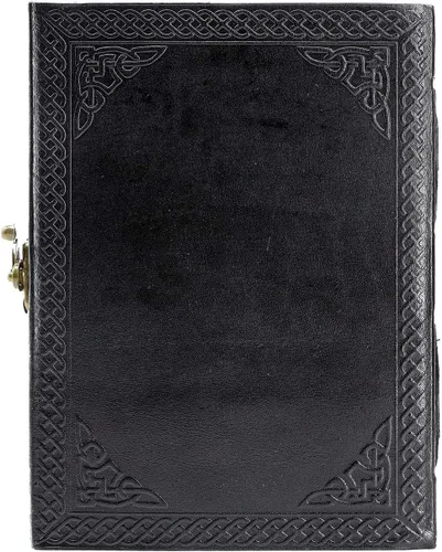 Vista 3 de Diario de cuero doble dragón hecho a mano/cuaderno de escritura/bloc de notas diario encuadernado para hombres y mujeres, papel sin forro, mediano