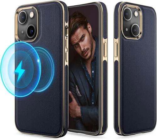 Vista 13 de LOHASIC Funda magnética diseñada para iPhone 14 Pro, cuero clásico [compatible con Mag-Safe] con forro de microfibra, fundas protectoras de cuerpo