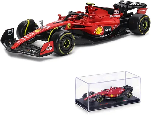 Vista 11 de 1/43 F1 2023 SF23 16# Charles Leclerc Scuderia SF23 55# Carlos Sainz aleación coche fundido a presión modelo modelo regalo (1/43 SF23 Monza #16)