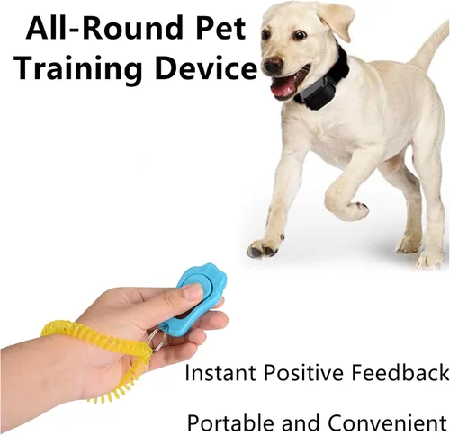 Vista 4 de Clicker para entrenamiento de perros, 2 paquetes de clicker de entrenamiento de perros para entrenamiento de comportamiento de mascotas, ajustable