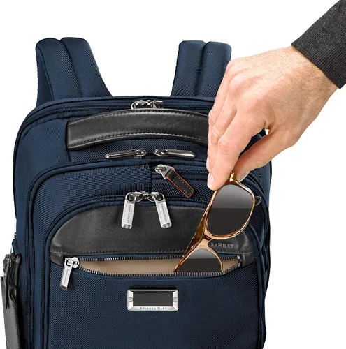Vista 6 de Briggs & Riley Mochila Work, Azul Marino, Medium Backpack, Mochila mediana Work