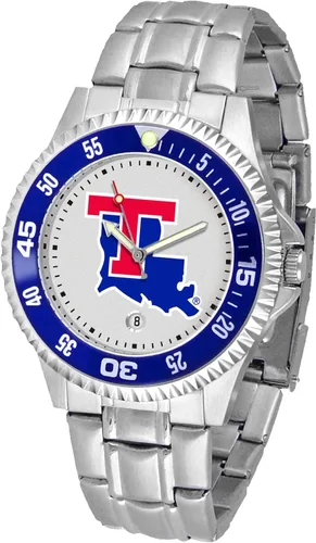 Vista 17 de SunTime Reloj de cuarzo de 1.575 in para hombre, correa de acero inoxidable de 0.787 in, esfera Gameday
