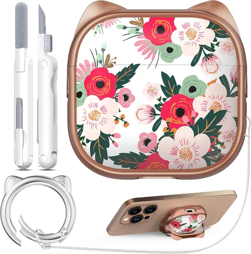 Vista 38 de RFUNGUANGO AirPods Pro Funda Transparente TPU Suave Transparente Blanco