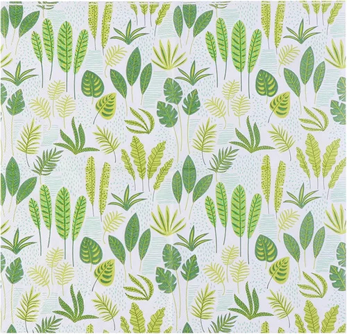 Vista 4 de Servilletas de cóctel de papel azul floral, paquete de 20, 2 capas desechables con patrón de fiesta, servilletas decorativas