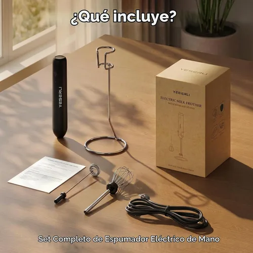 Vista 9 de Espumador de leche recargable Batería de mano 2000mAh