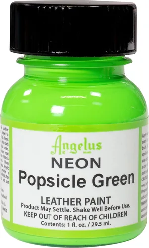 Vista 33 de Angelus Pintura para cuero neón, 1 onza., Amazon Green