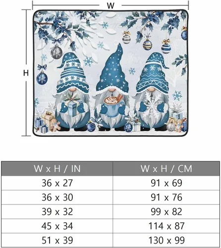 Vista 65 de Cubierta magnética azul para chimenea, detiene la pérdida de calor, pantalla de chimenea para interiores, bolas de gnomos de Navidad, árbol de copo