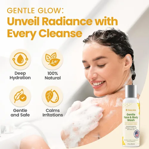 Vista 4 de Gel de ducha Honeyskin., 4 onza