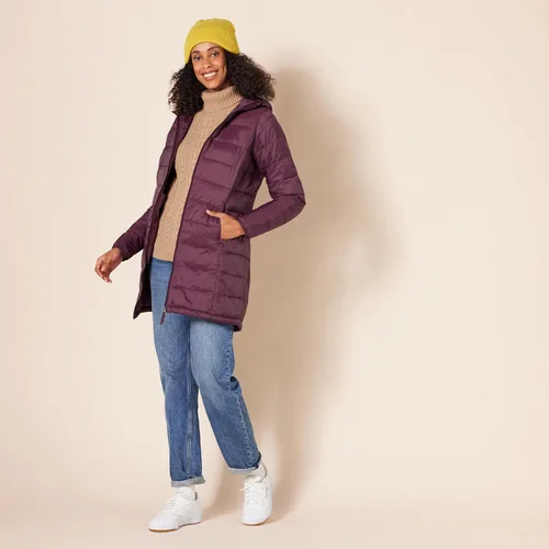 Vista 59 de Amazon Essentials - Abrigo acolchado, ligero y resistente al agua con capucha para mujer, disponible en talla extragrande