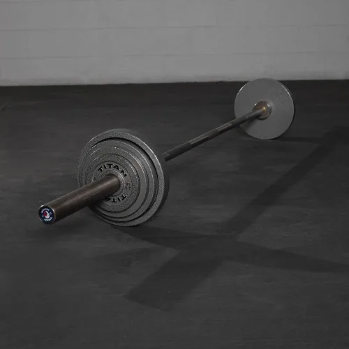 Vista 2 de Titan Fitnes Cast Iron Olympic Plates, Classic Weight Plate Design, Hammer Finish
