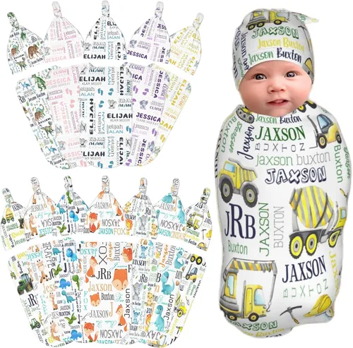 Vista 16 de Manta personalizada para bebé y niño con nombre, mantas de bebé personalizadas para niñas y niños con nombre, artículos personalizados para bebés