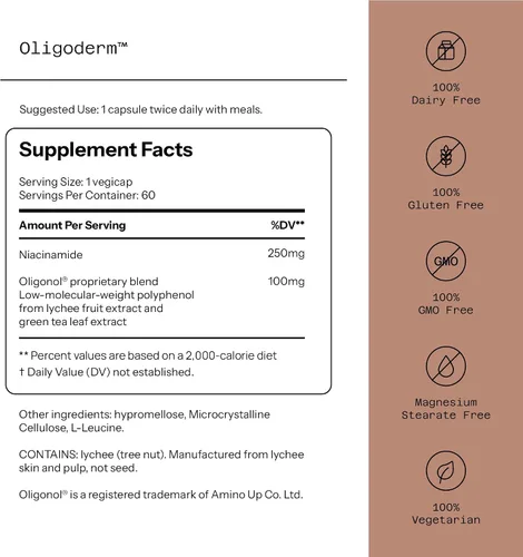 Vista 3 de Quality of Life Con extracto de hongo Kinoko Platinum AHCC y oligodermo con extracto de lichi de oligonol, paquete de apoyo inmunológico