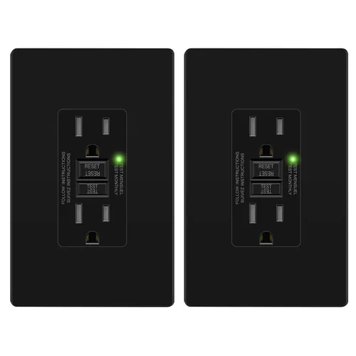Vista 26 de LIDER GFCI Outlet 15Amp, autocomprobación resistente a manipulaciones Dorado