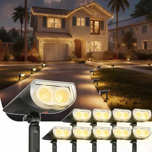 Vista 10 de Linkind Focos solares para exteriores, impermeables, del anochecer al Luz diurna