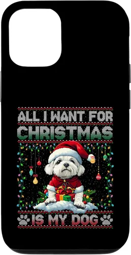 Vista 28 de Maltese Christmas Tree Lights Decorations Dog Lover Xmas Case for iPhone 17