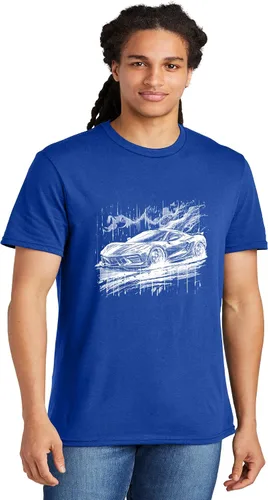 Vista 2 de Ink Trendz Camiseta C8 Matrix Next Generation Corvette Racing Graphic Cuello redondo unisex