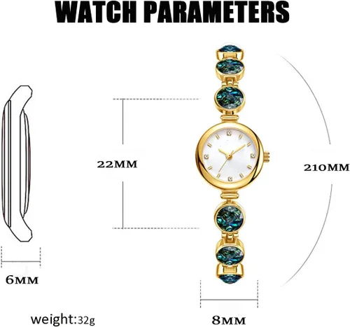 Vista 7 de ADSBIAOYE Reloj de pulsera de lujo con diamantes de cristal para mujer, resistente al agua