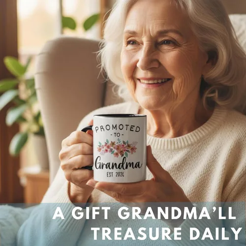 Vista 6 de Vivulla68 Taza promocionada a los abuelos 2026 con tarjeta de felicitación, regalo de revelación de embarazo para la nueva abuela y el abuelo, taza