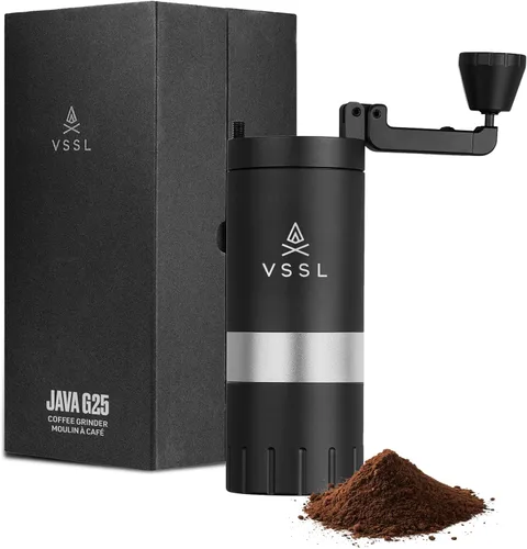 Vista 10 de VSSL Java G25 Molinillo de Café Manual Café para Acampar Molinillo de Frijoles Vierte sobre de Viaje Rebaba Cónica de Acero Inoxidable