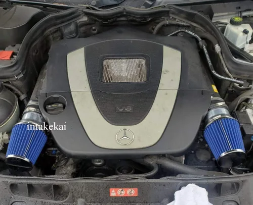 Vista 3 de INTAKEKAI - Admisión de aire de alto rendimiento (compatible con modelos MERCEDES BENZ C300 3.0L V6 2008-2012) (NEGRO)