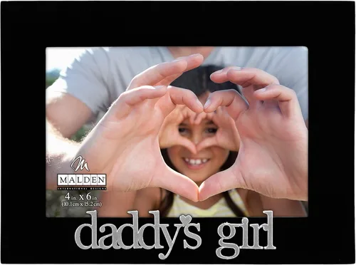 Vista 2 de Malden International Designs 4305-46 Daddy's Girl Expressions - Marco de fotos, 4 x 6 pulgadas, color negro