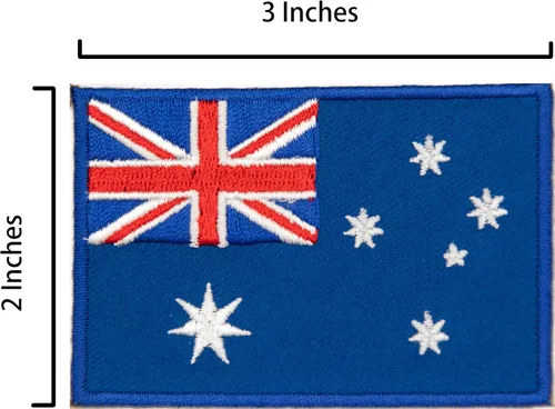Vista 2 de A-ONE -Australia Bandera Nación Parches de Cuero Caliente+Insignia de Bandera de Viaje, Frabic Art Craft Costura Planchado para ropa, bolsos, jeans