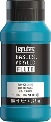 Vista 61 de Liquitex BASICS - Pintura acrílica fluida, botella de 4 onzas, tono permanente carmesí lizarina Super Versatile, Fine Art Pigments; Fluid