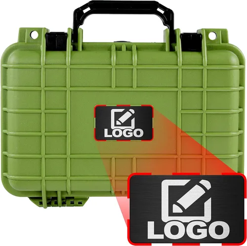 Vista 13 de Eylar Caja rígida para equipo de protección y cámara con placa de logotipo personalizada, caja seca impermeable con espuma de 11.6 pulgadas, 8.3
