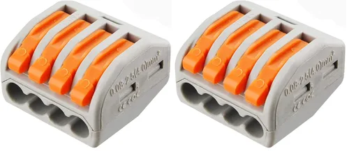 Vista 15 de 50 conectores de palanca, tuercas de combinación de 2 conductores, conectores de cable compactos, terminal de conexión rápida 28-12 AWG adecuado
