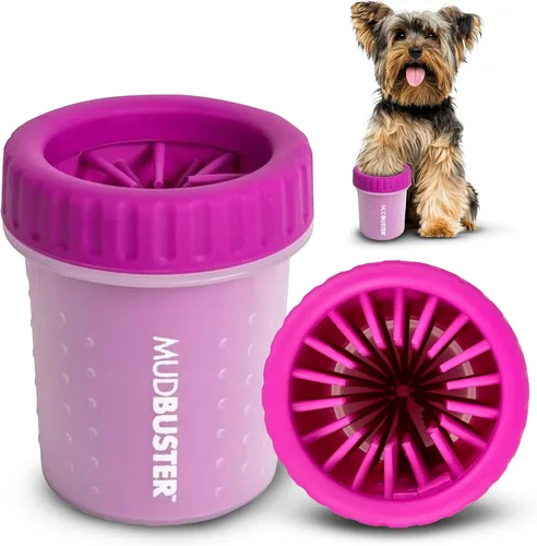 Vista 32 de Dexas MudBuster Limpiador Portátil de Patas de Perro - Calidad Premium, Azul, Tamaño Pequeño para Suministros y Accesorios para Mascotas