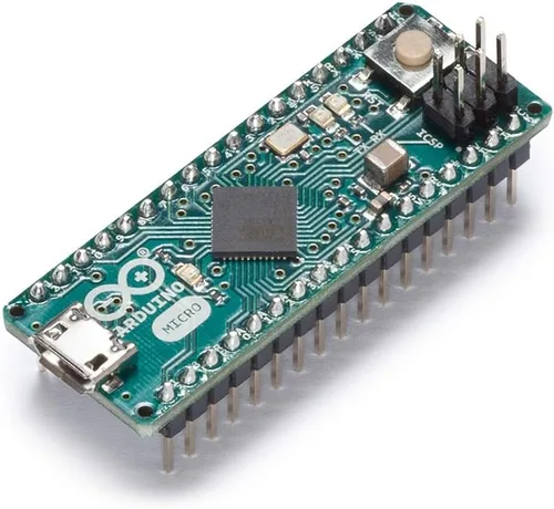 Vista 2 de Arduino Micro con encabezados [A000053]