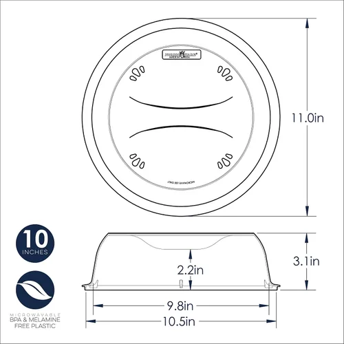 Vista 5 de Nordic Ware Deluxe Plate Cover, 10