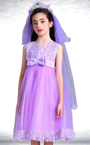 Vista 3 de FKKFYY 2-10T - Vestido de princesa para boda, baile de graduación